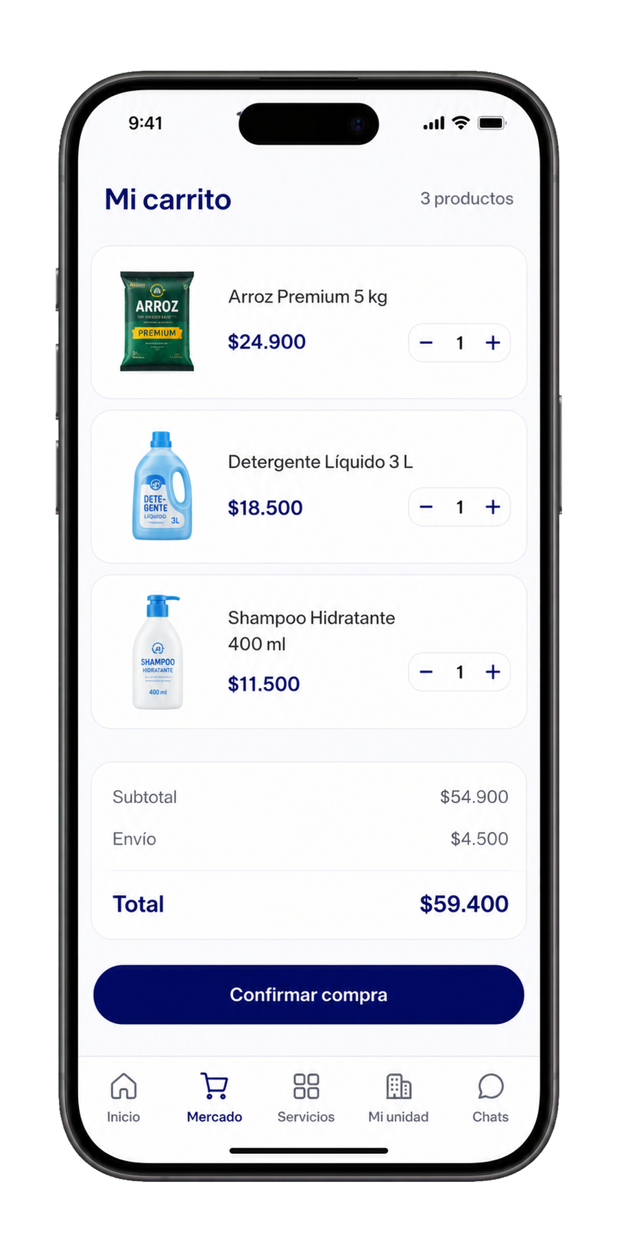 Paso 2: compra de productos en Mercado Liveen